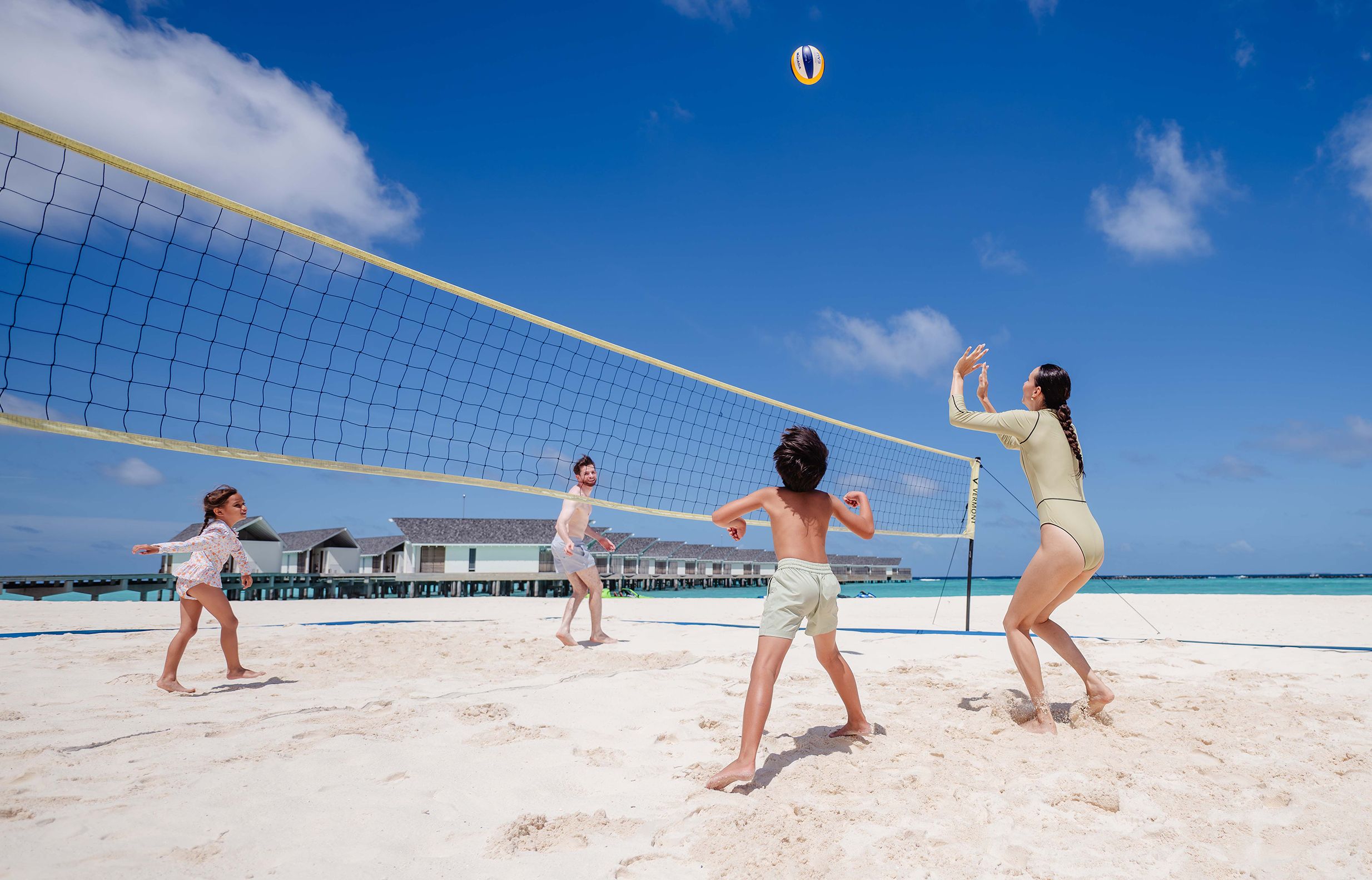 Beachvolleyball am Strand