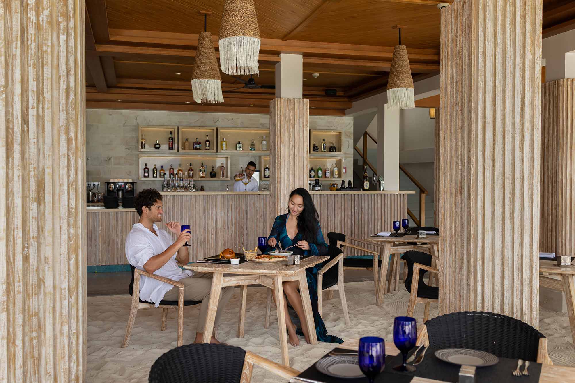 Beach Club Grill Restaurant mit Lagunenblick