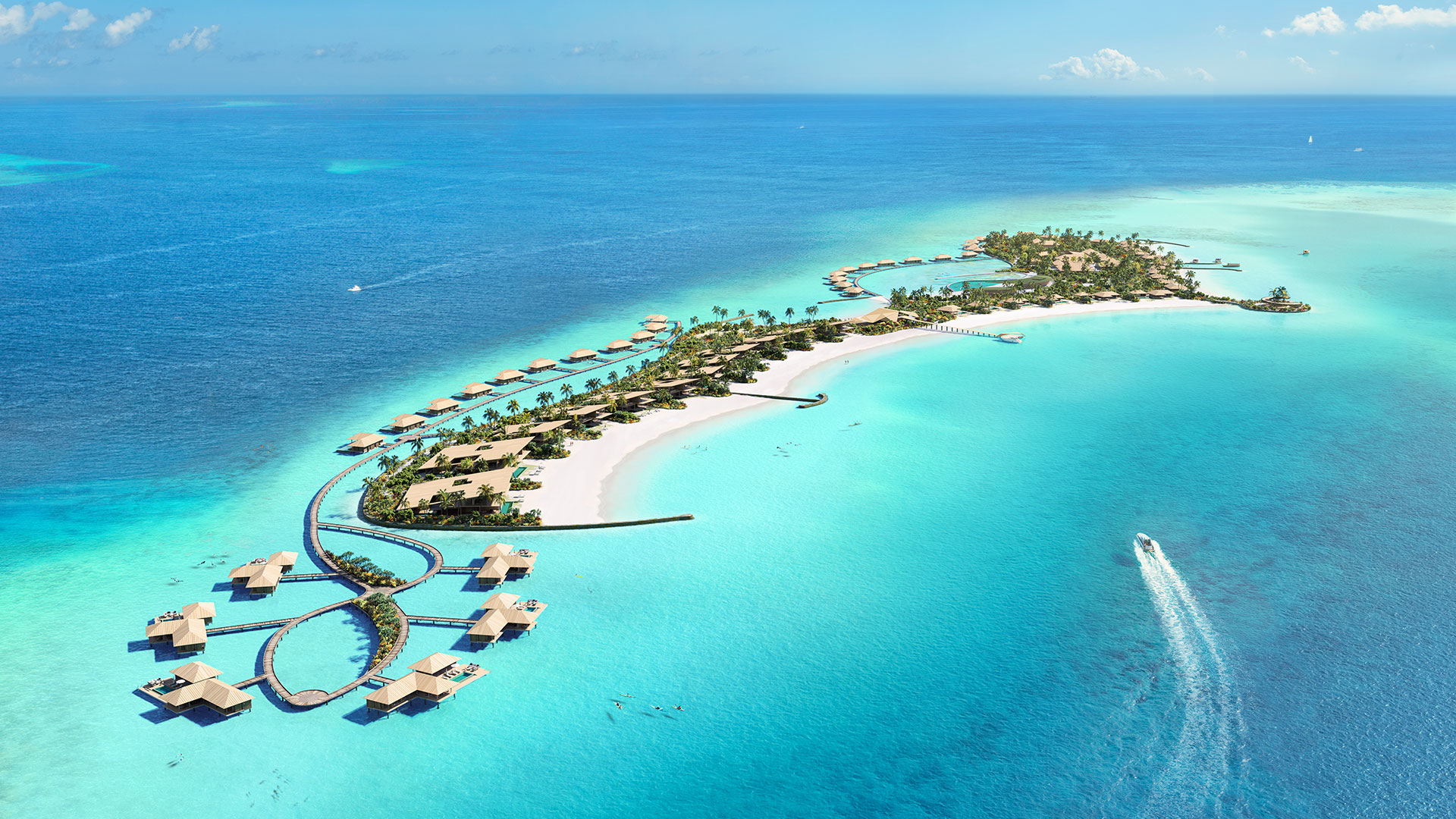 Capella Maldives – offizielle Visualisierung der geplanten Resortinsel in Fari Islands
