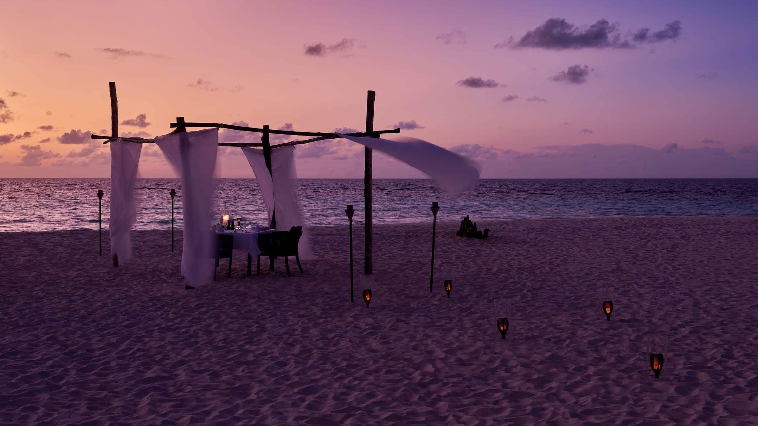 Private Dinner On The Beach