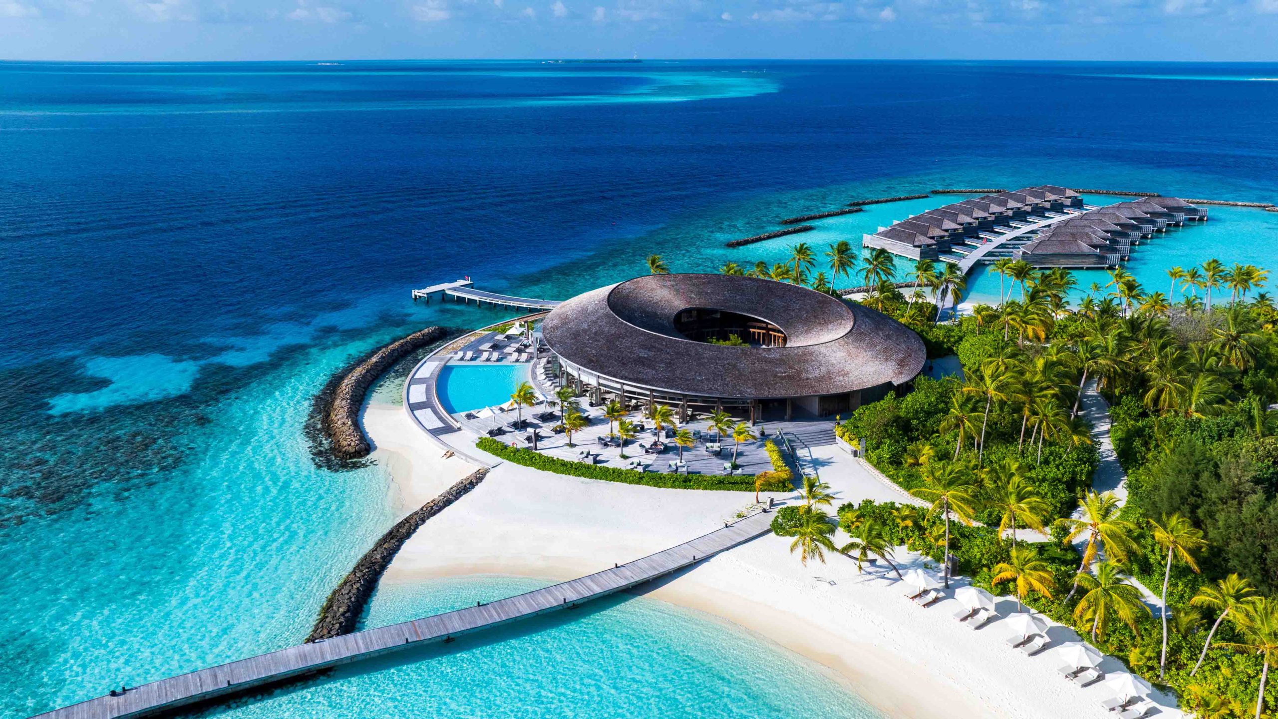 Kagi Maldives mit Baani Spa aus der Luft