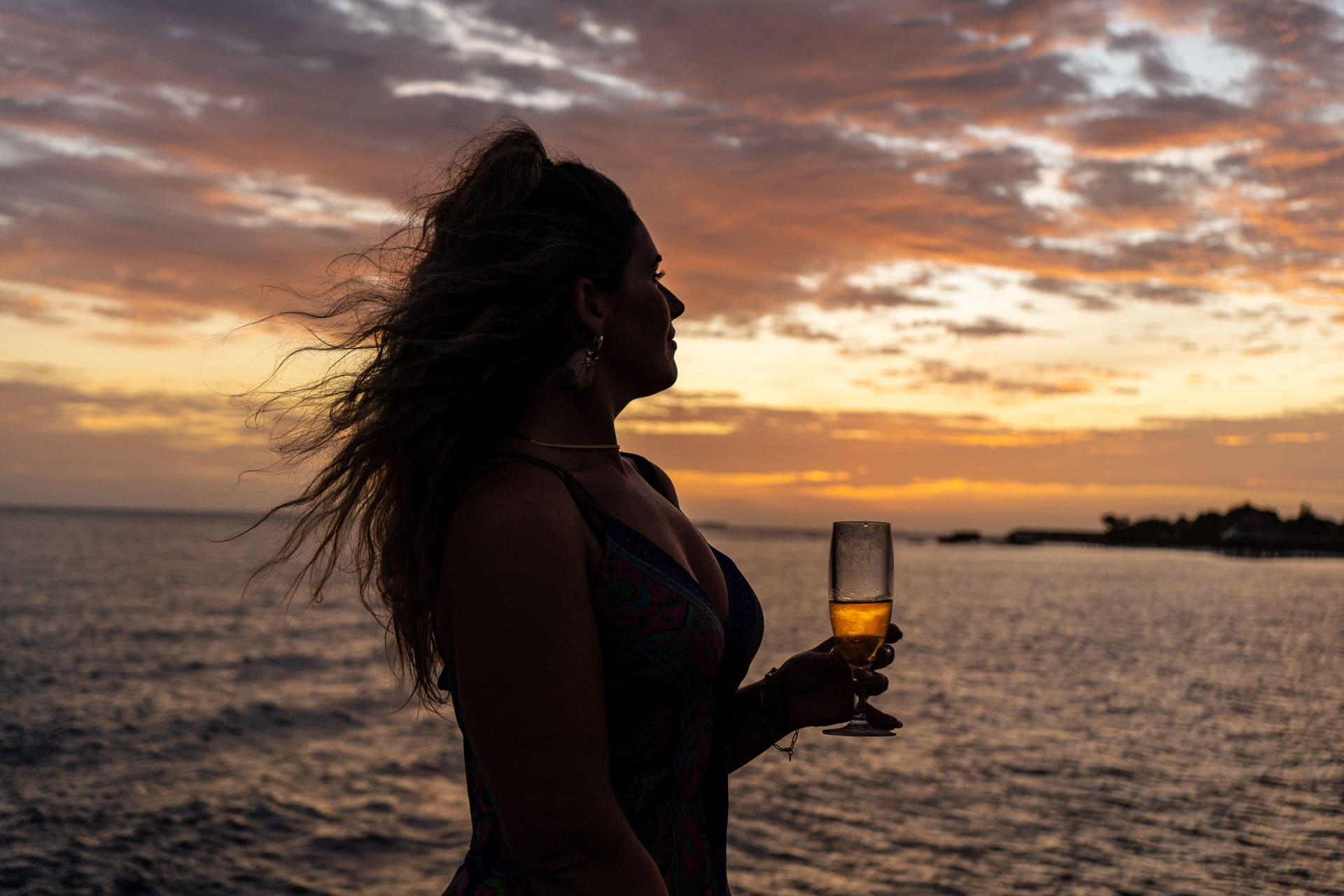 Sonnenuntergang auf dem Meer