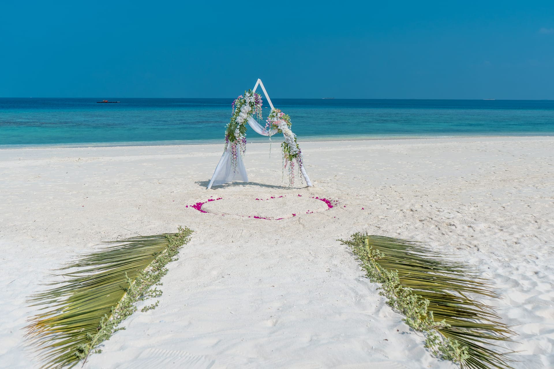 Hochzeitsmoment am Strand