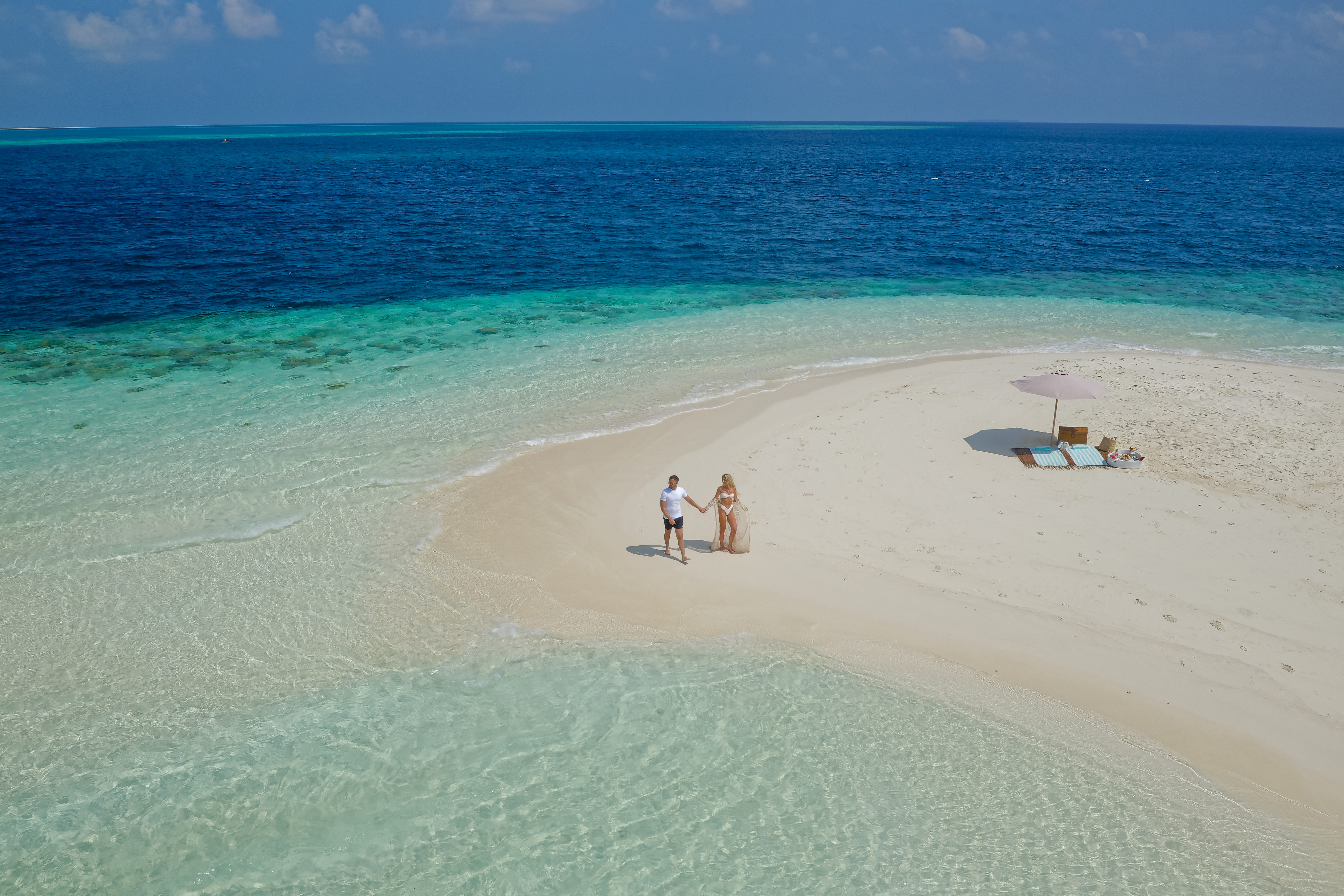 Sandbank in der Lagune