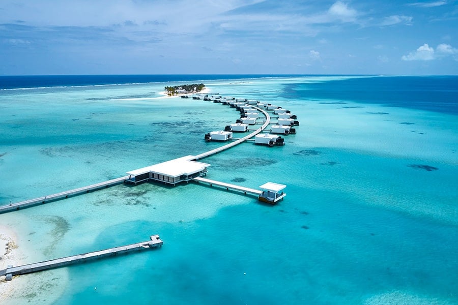 Strand und türkisfarbene Lagune