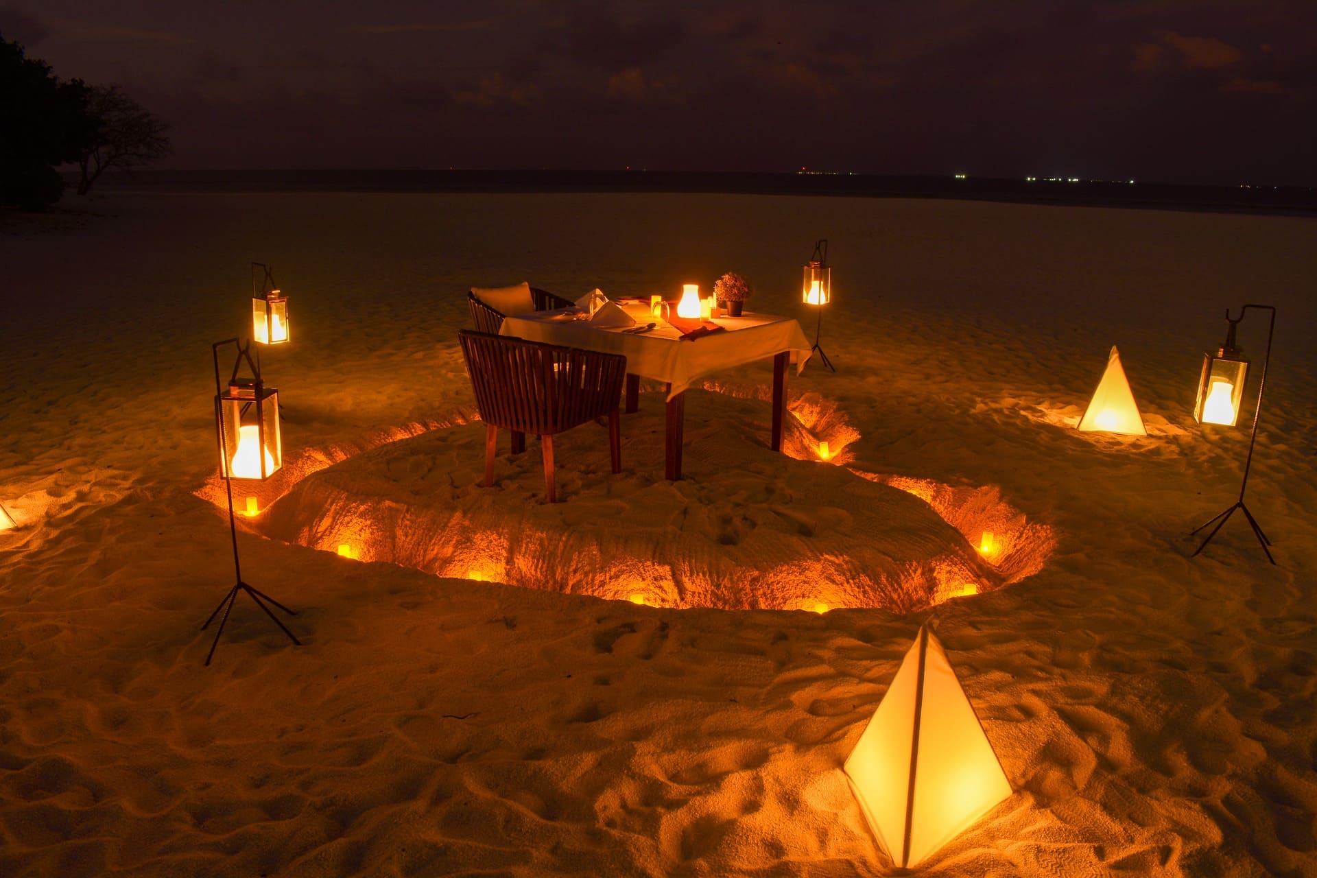 Dinner am Strand