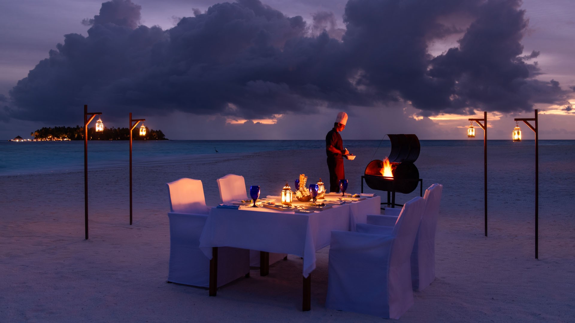 Privates Dinner am Strand
