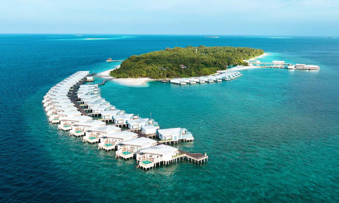 Amilla Maldives – Luftaufnahme der Villen