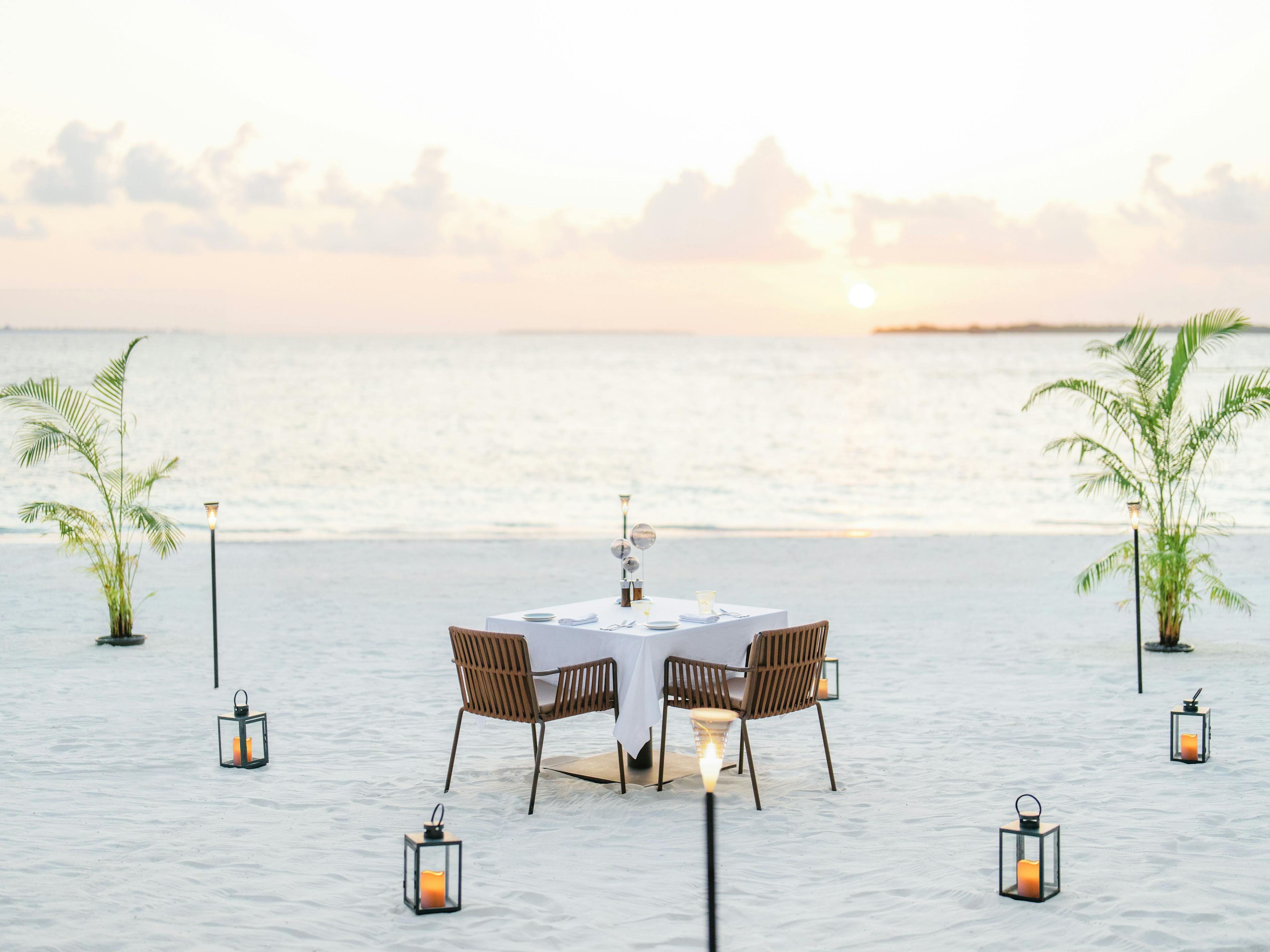 Cheval Blanc Randheli – privates Dinner am Meer