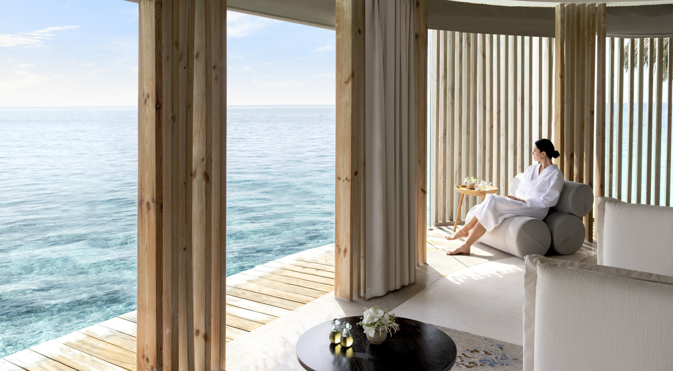 Blick aus dem AVI Spa über den Indischen Ozean