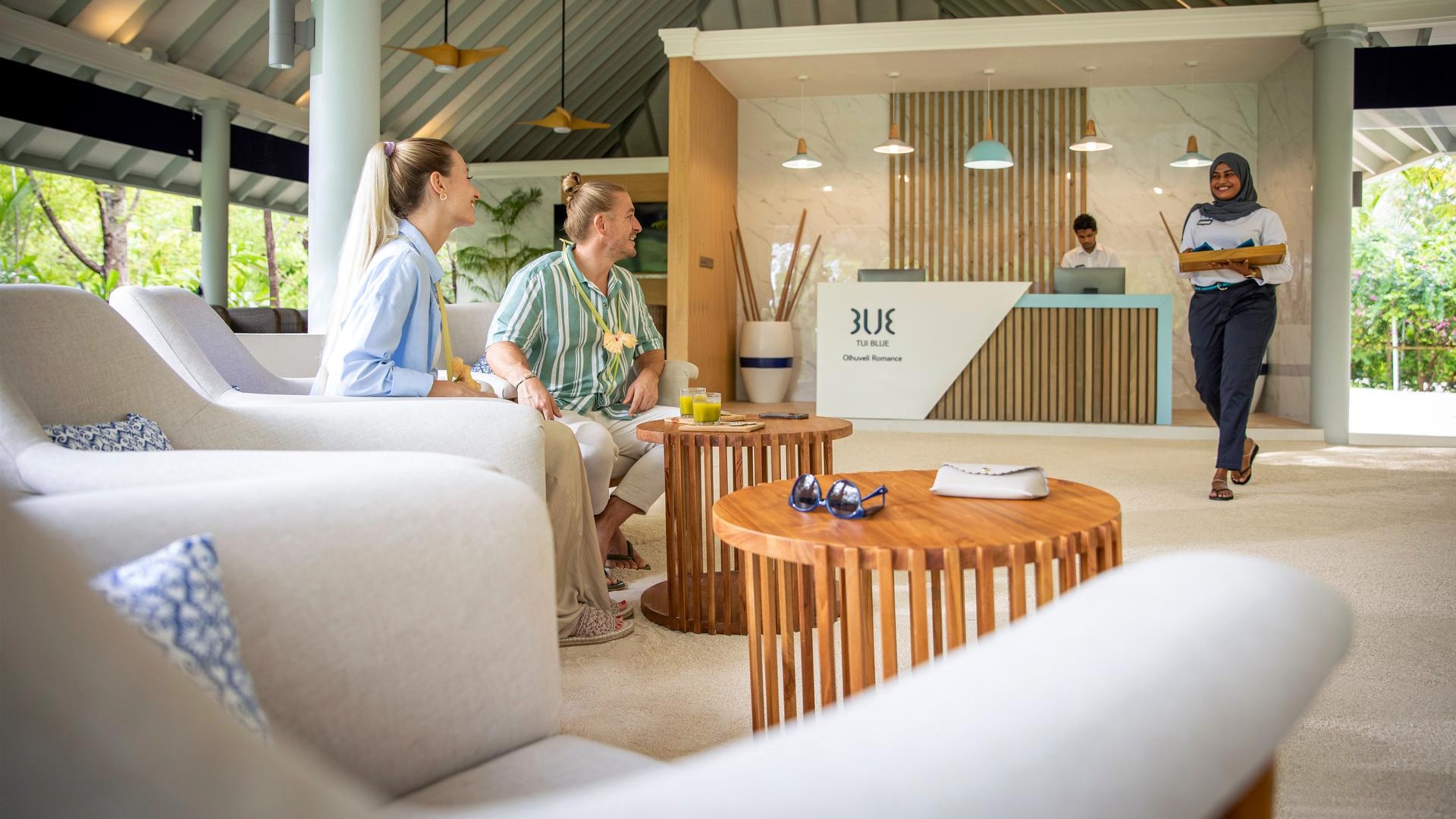 Ankunftsbereich des Resorts