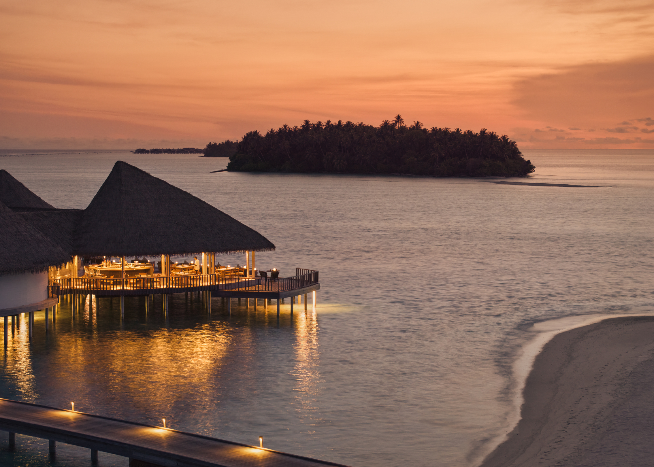 COMO Maalifushi – Sonnenuntergang in der Lagune