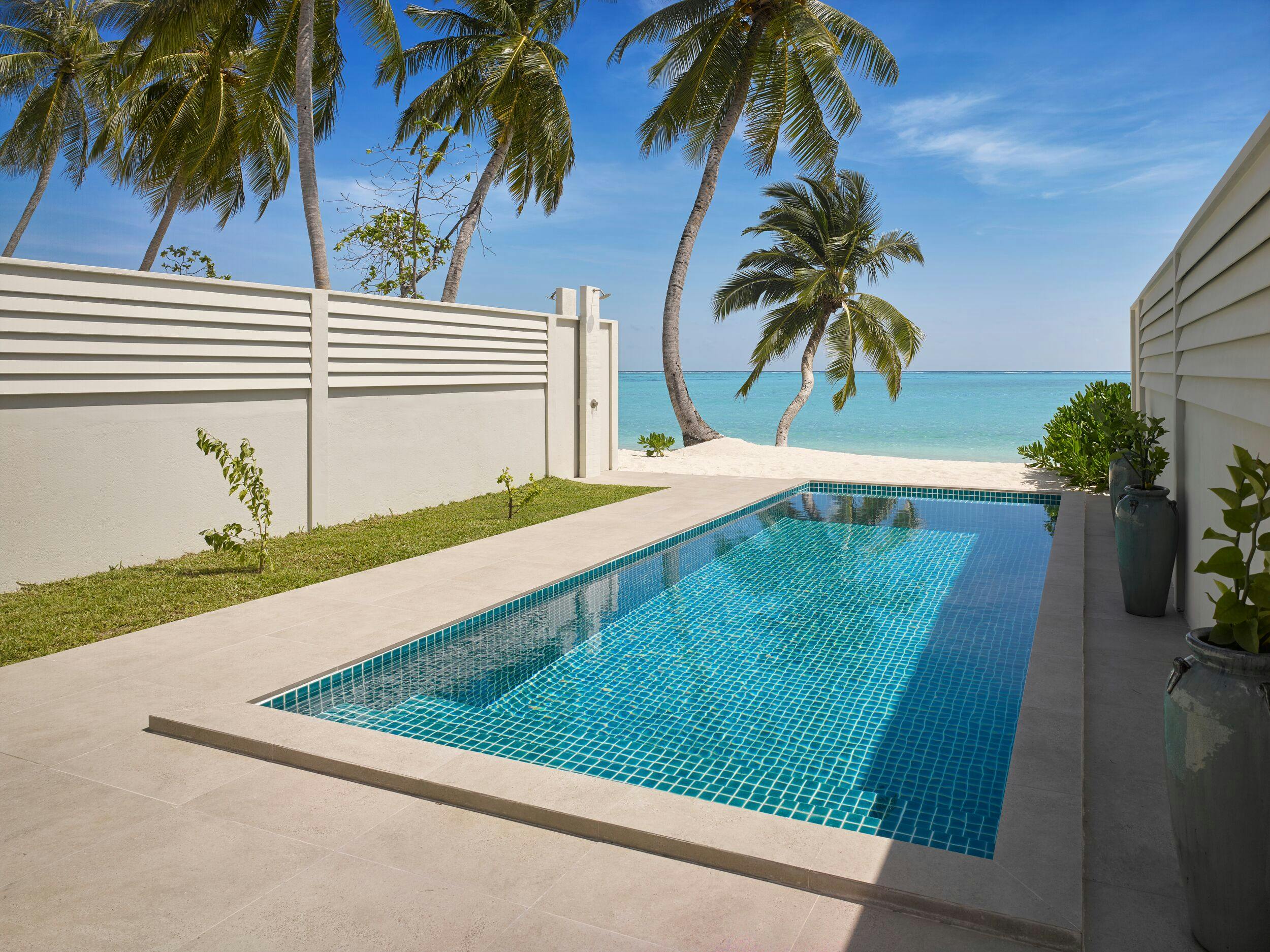 Privater Pool einer Strandvilla