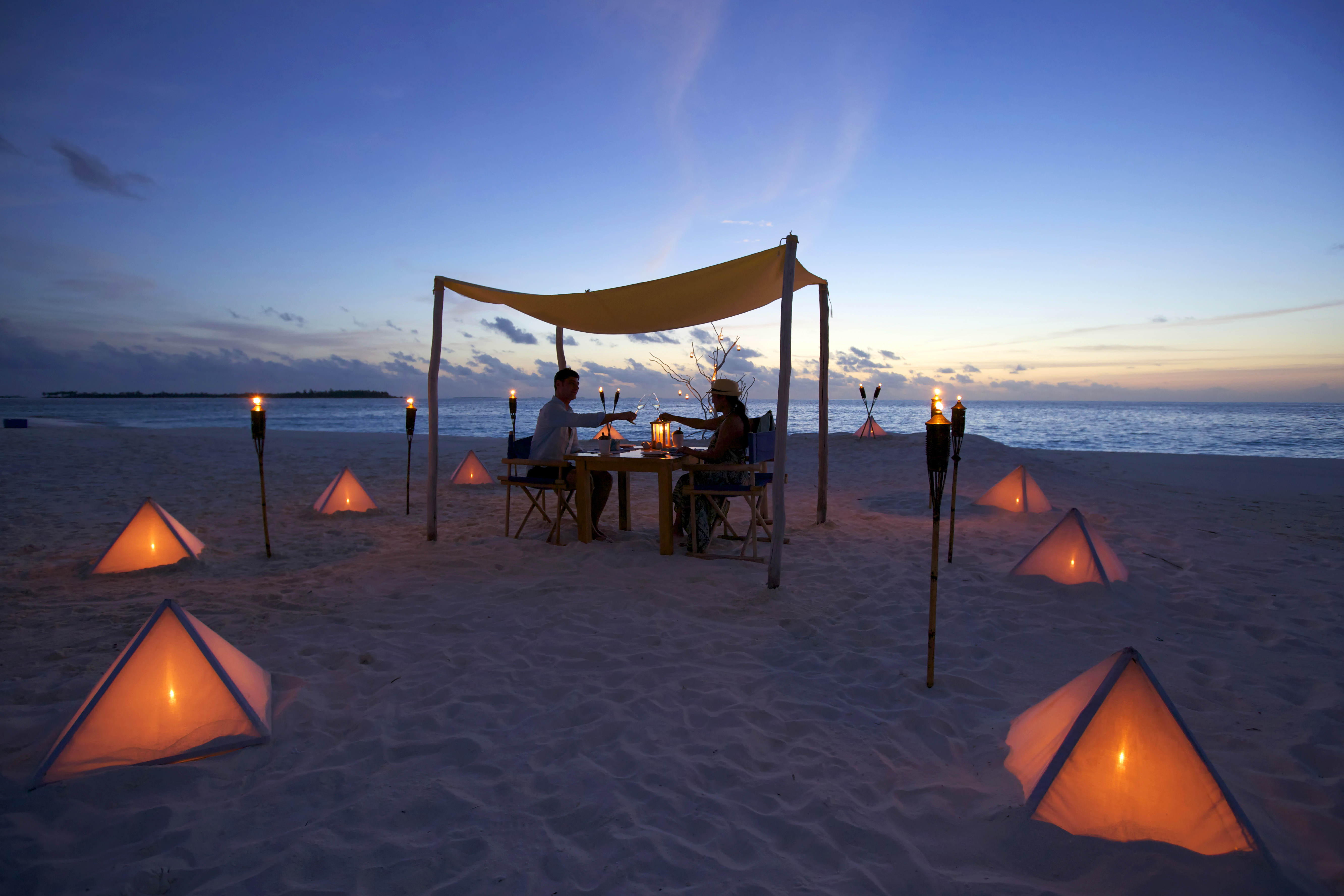 Abendessen am Strand