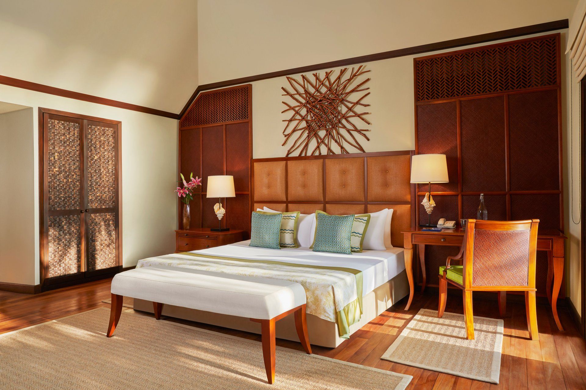 Schlafbereich einer Beachfront Suite