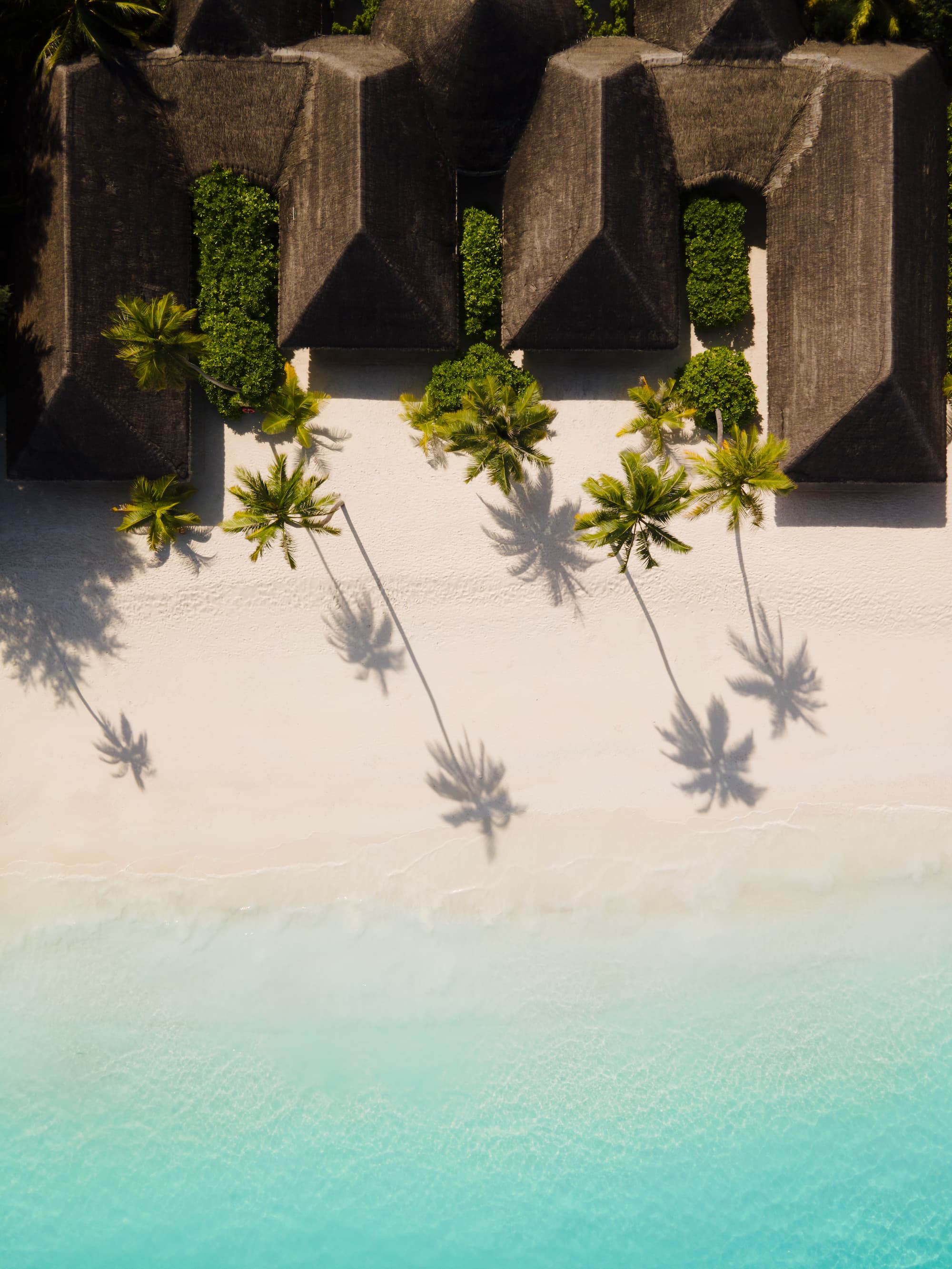 Strand und Villen von oben