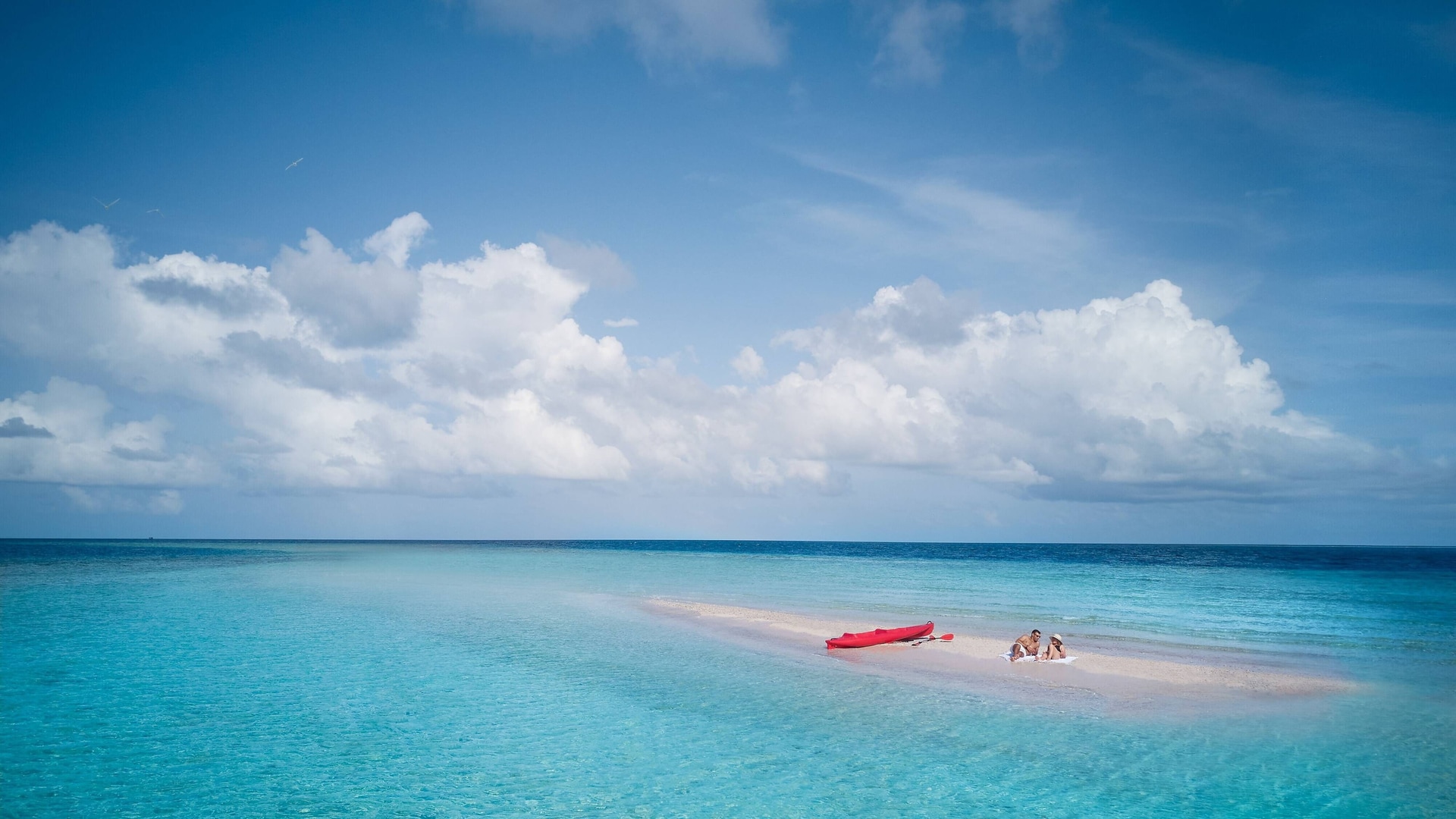 Sandbank in der Lagune