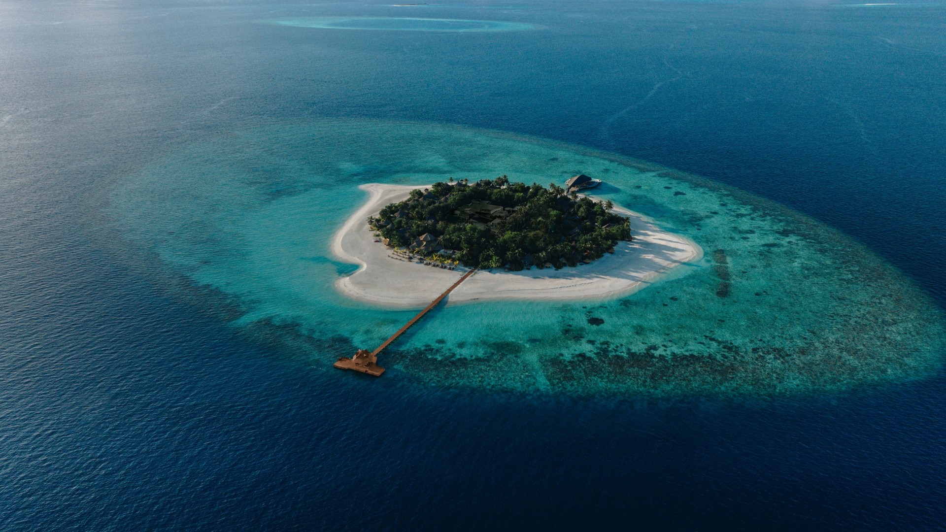 Luftaufnahme von Banyan Tree Vabbinfaru im North Malé Atoll