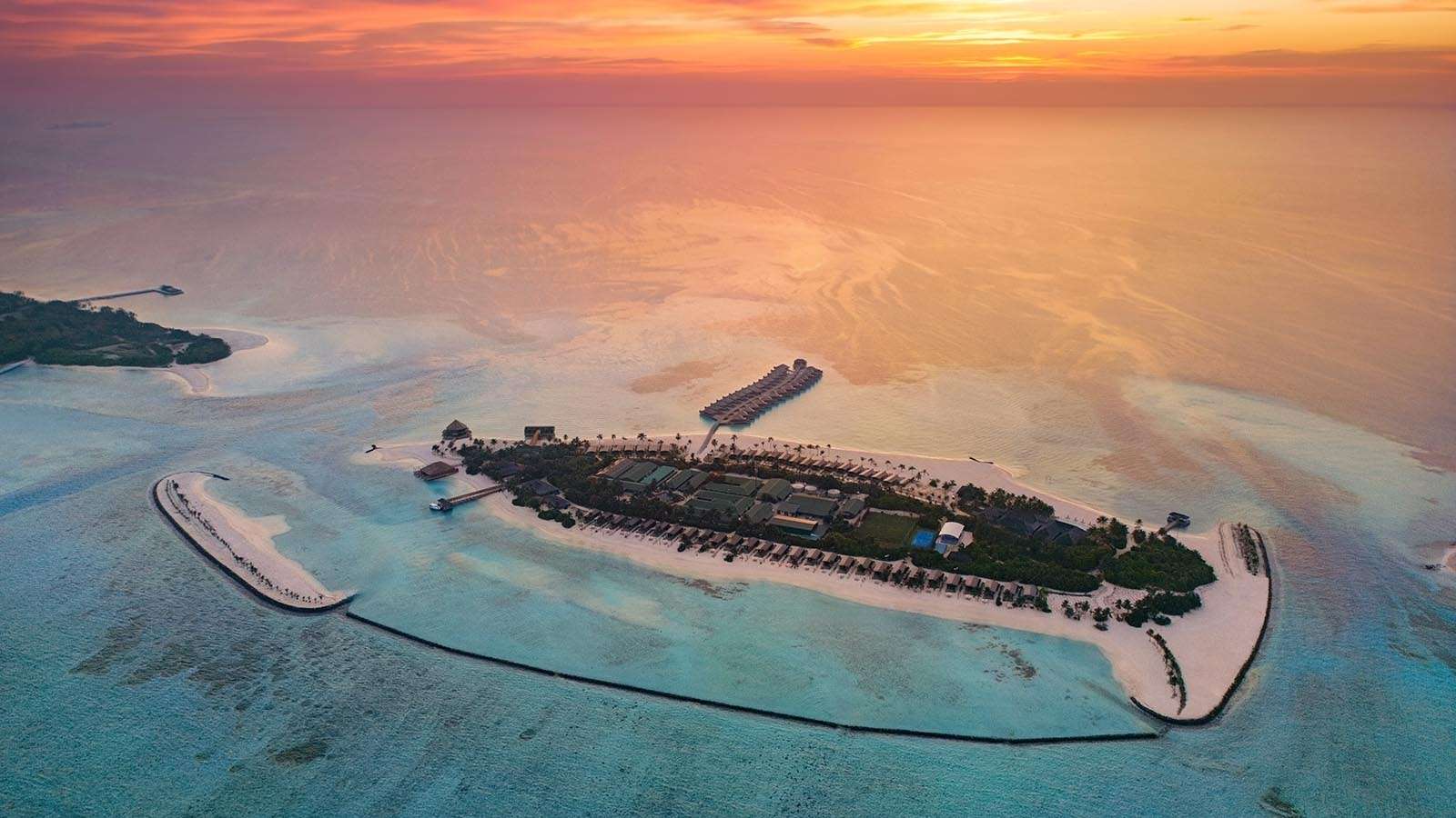 Die Insel im Abendlicht