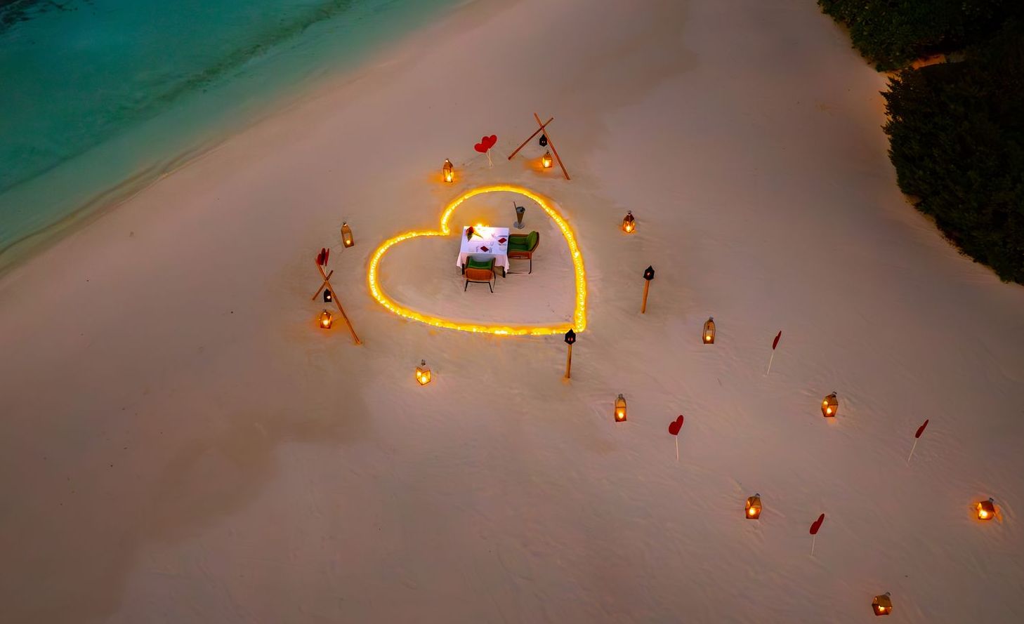 Privates Dinner am Strand
