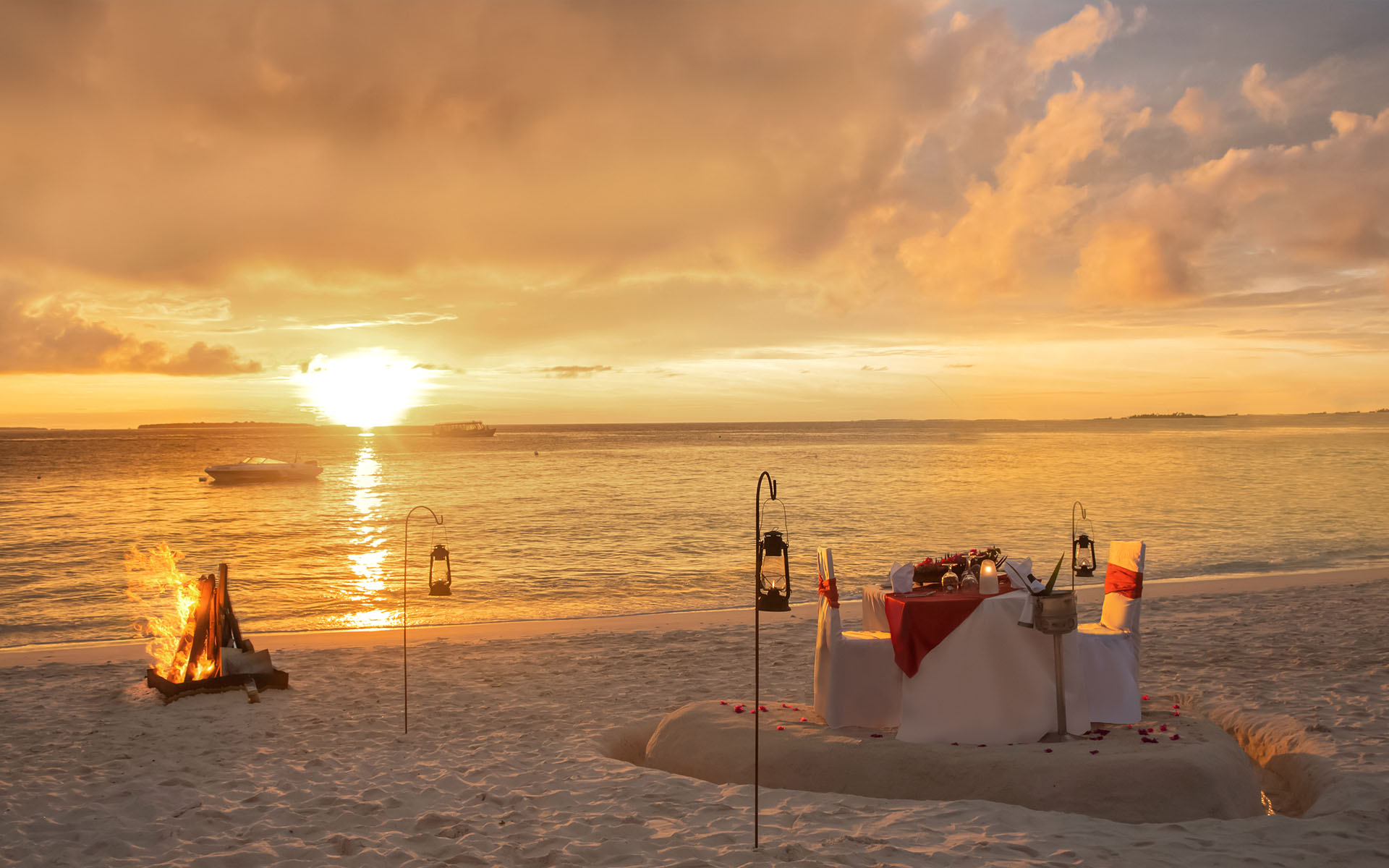Privates Adrift-Dinner am Strand