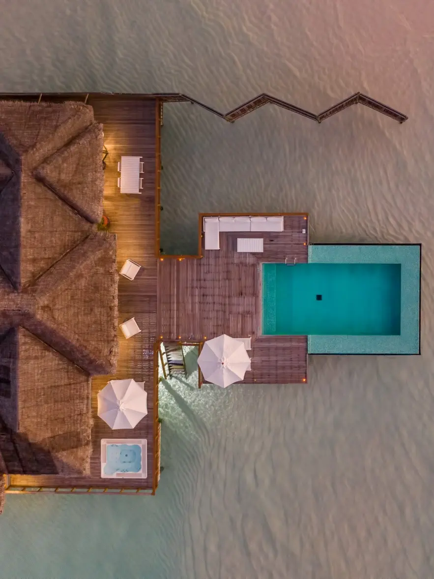 Rangali-Ozean-Pavillon mit zwei Schlafzimmern und Pool - Bild 1