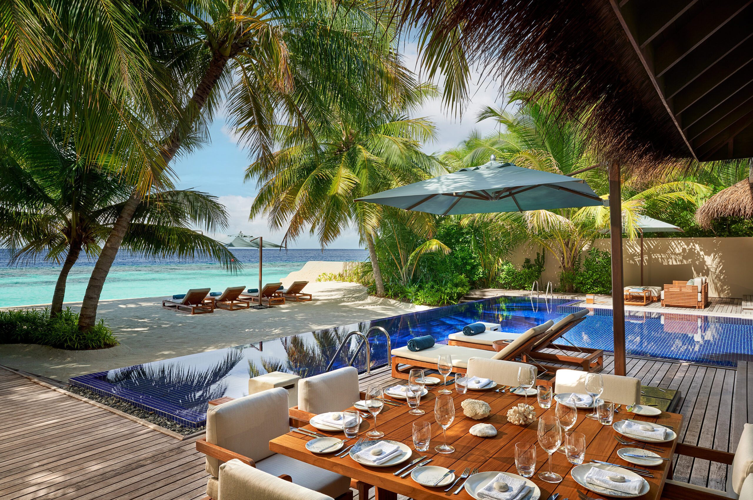 Strandpavillon mit Pool und drei Schlafzimmern - Bild 3