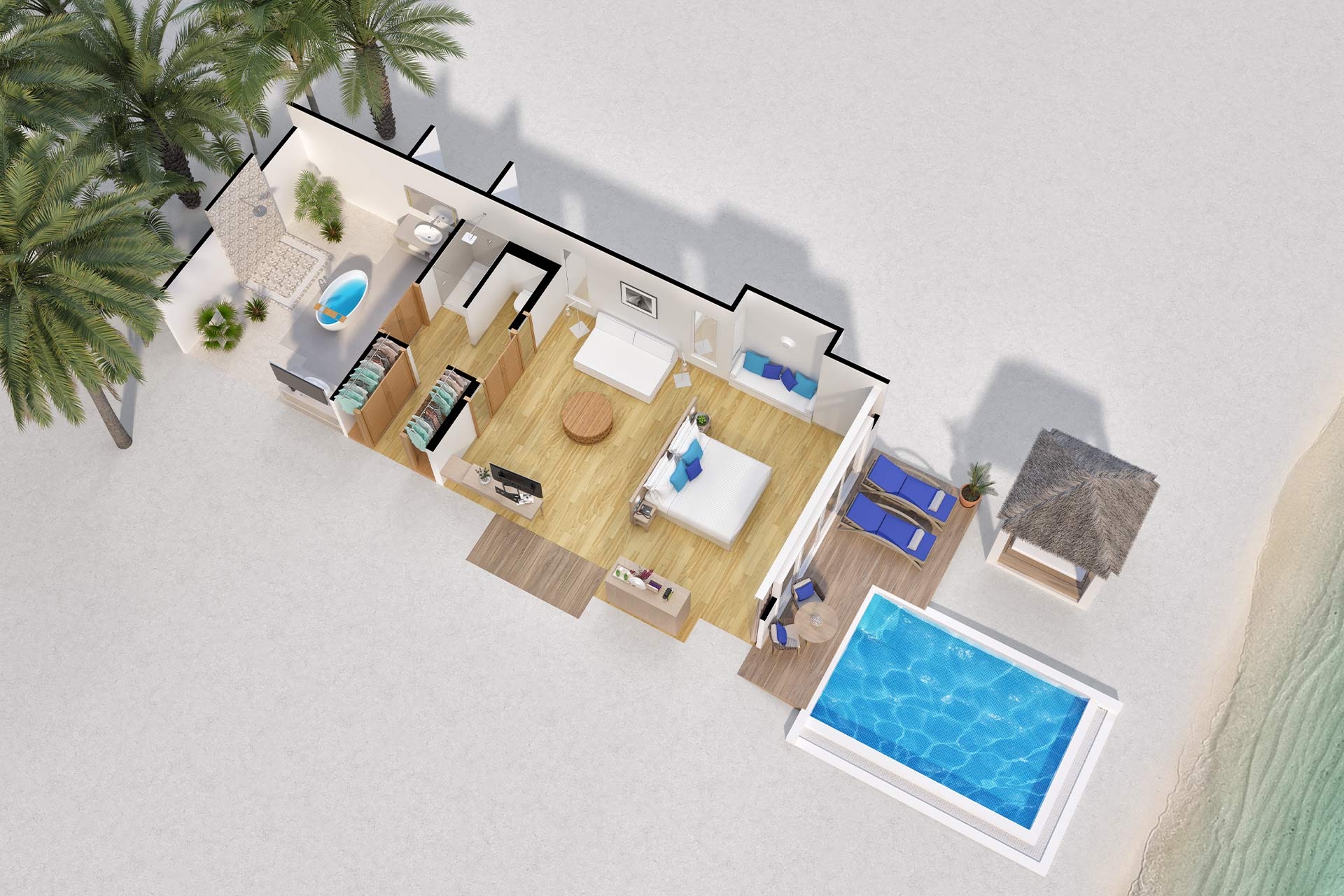Deluxe-Strandvilla mit Pool - Bild 2