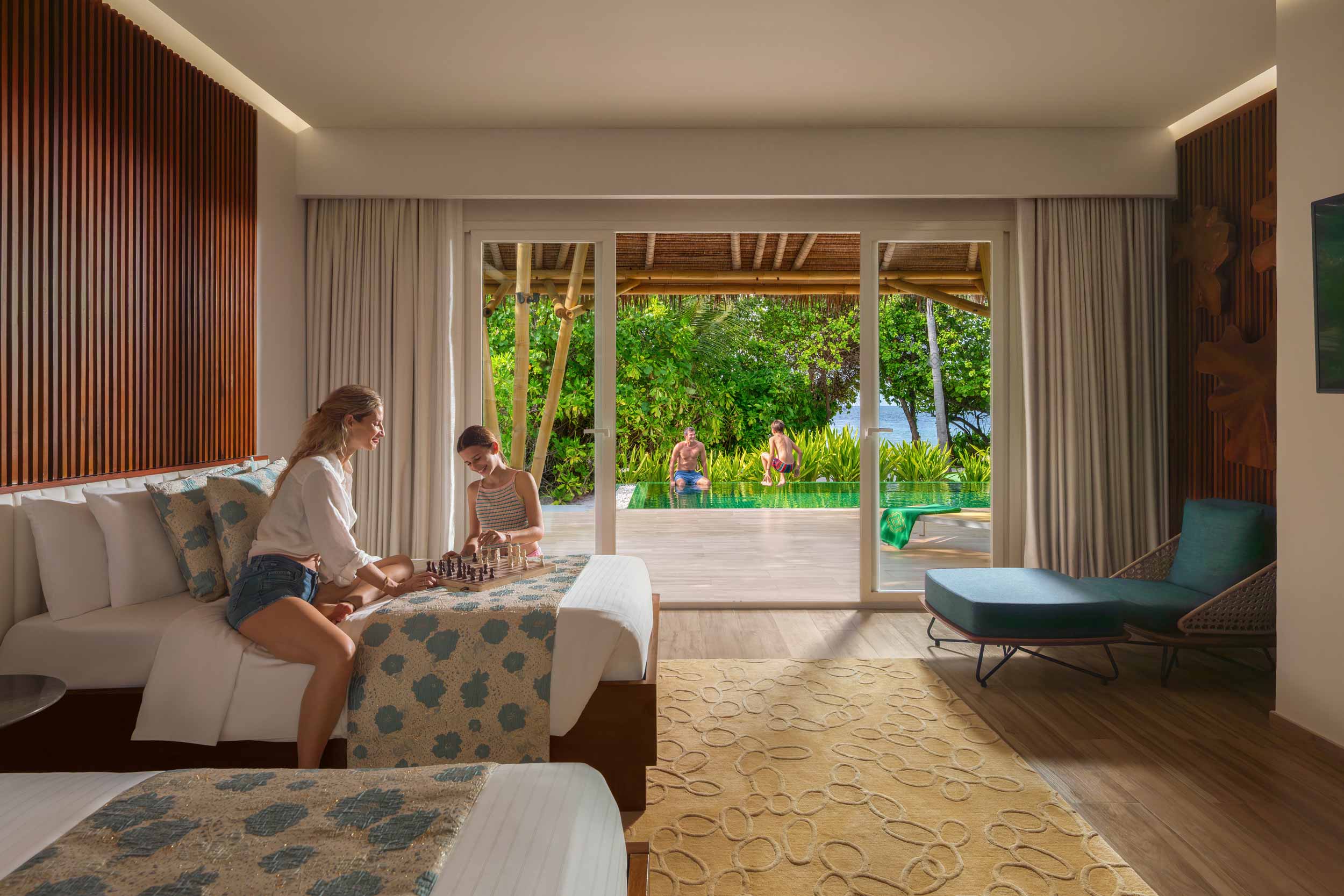 Familien-Strandvillen mit Pool und zwei Schlafzimmern - Bild 1