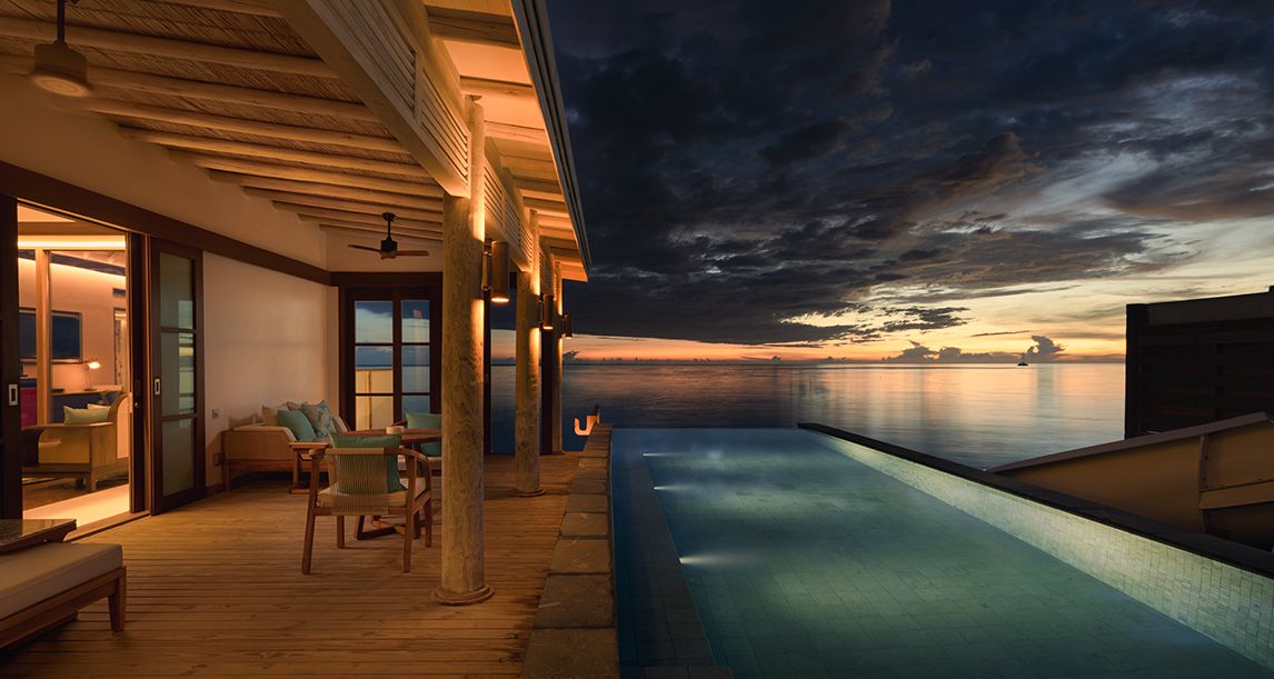 Sonnenuntergangs-Wasserpoolvilla mit Rutsche - Bild 2