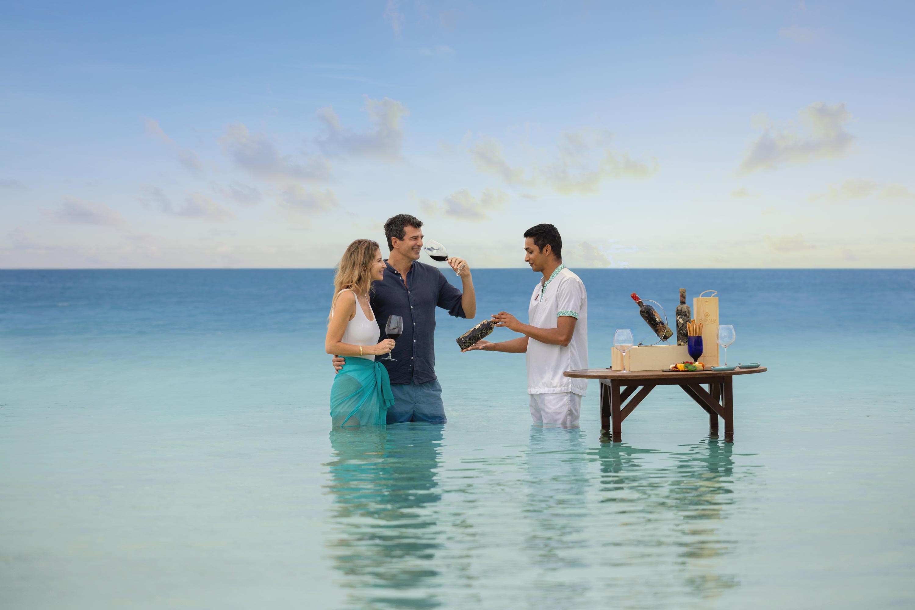Weinverkostung auf Emerald Maldives