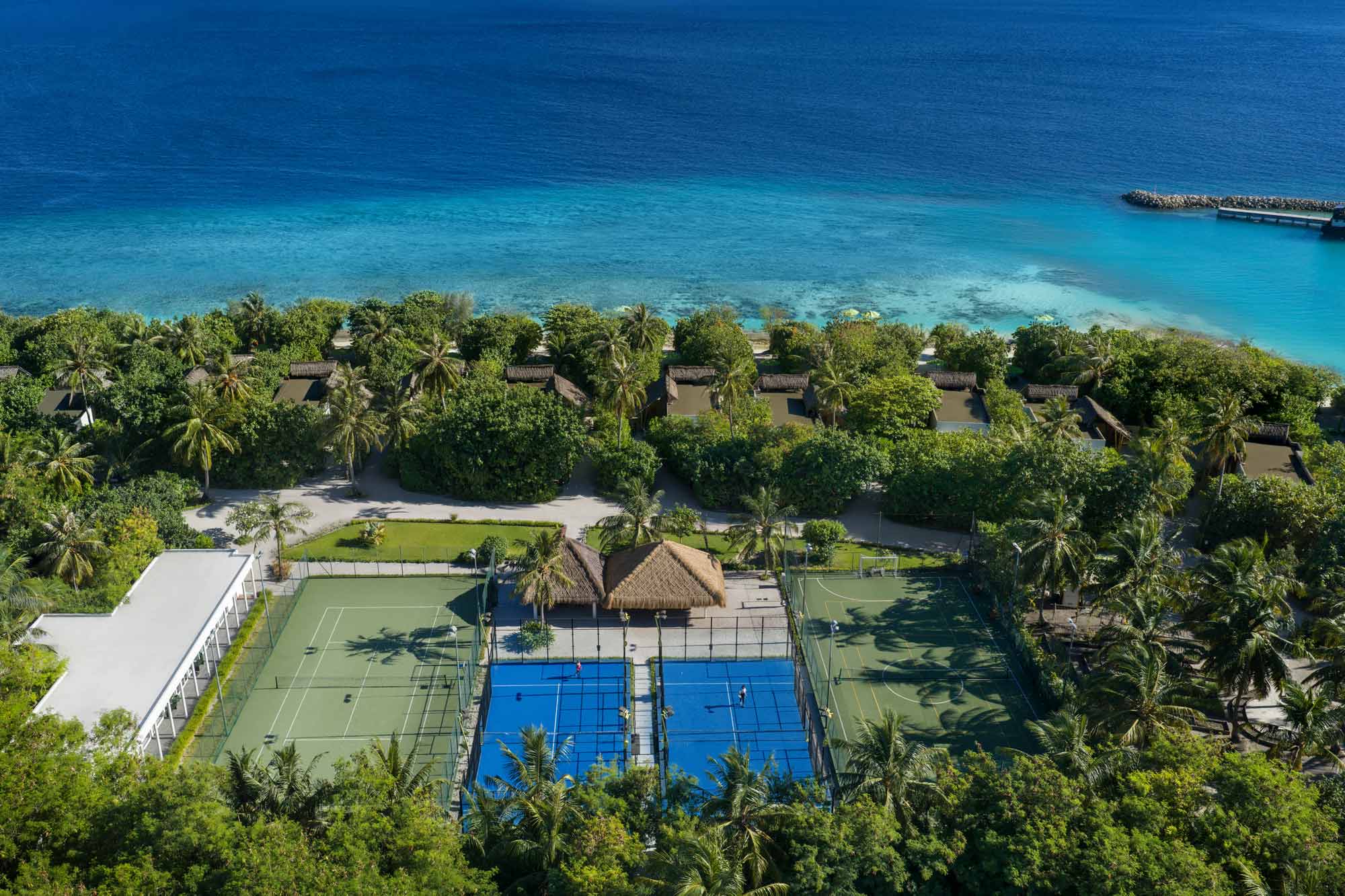 Sportzentrum auf der Insel