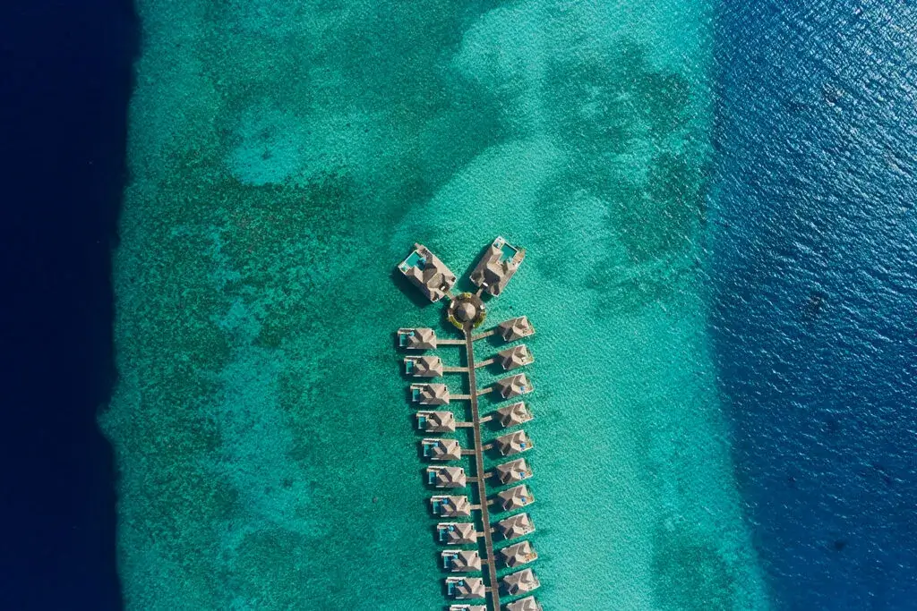 Finolhu Insel aus der Luft auf Finolhu Maldives