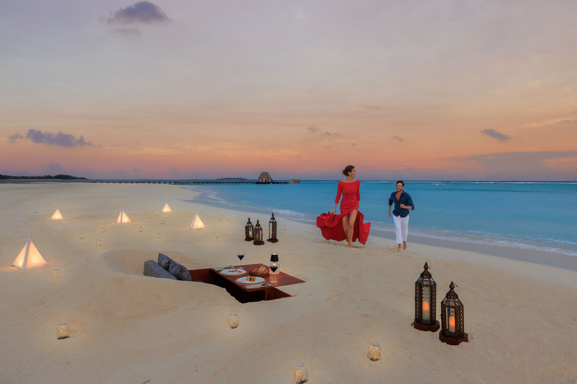 Privates Dinner auf der Sandbank