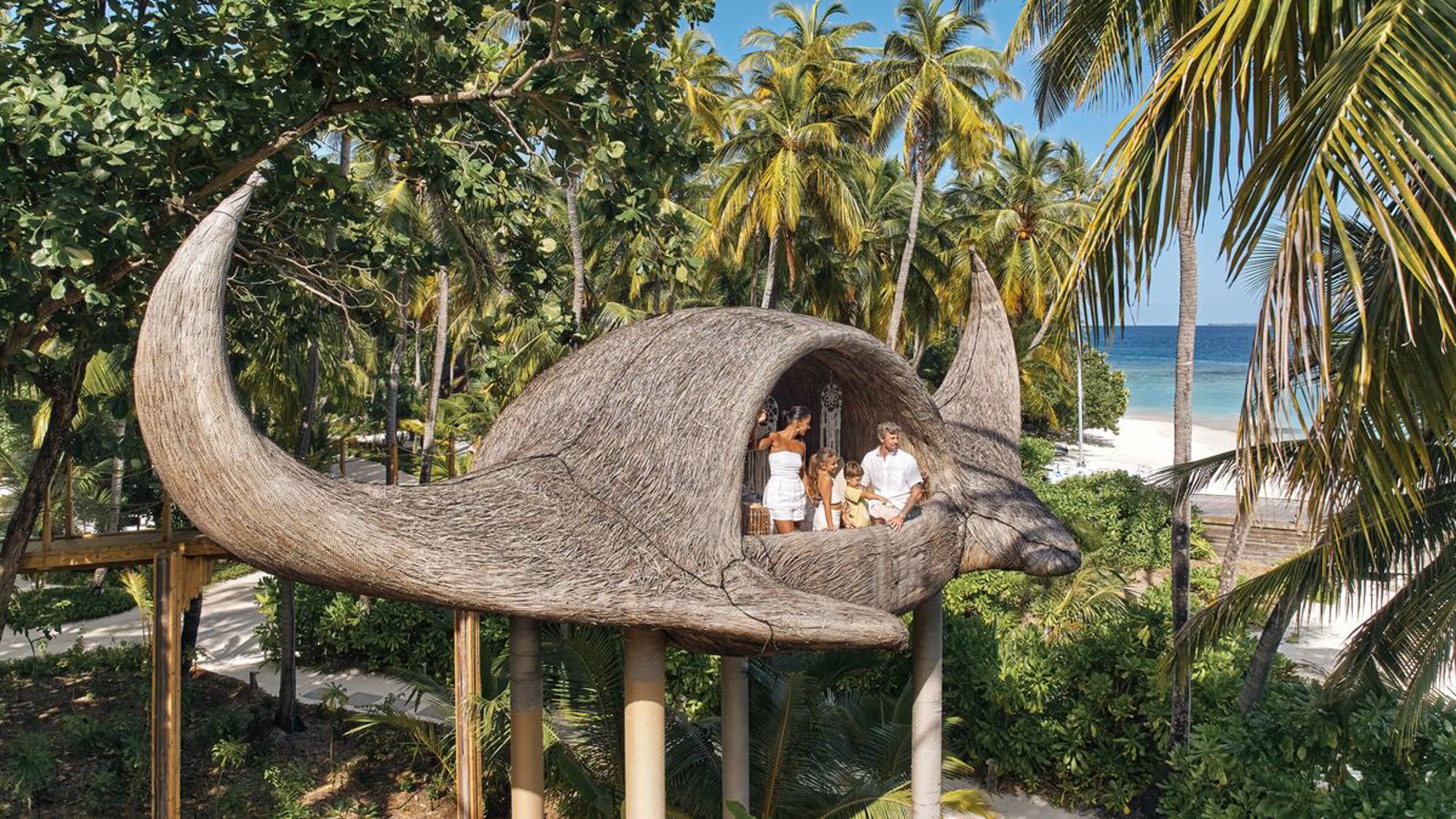 Manta Tree House inmitten der Palmen