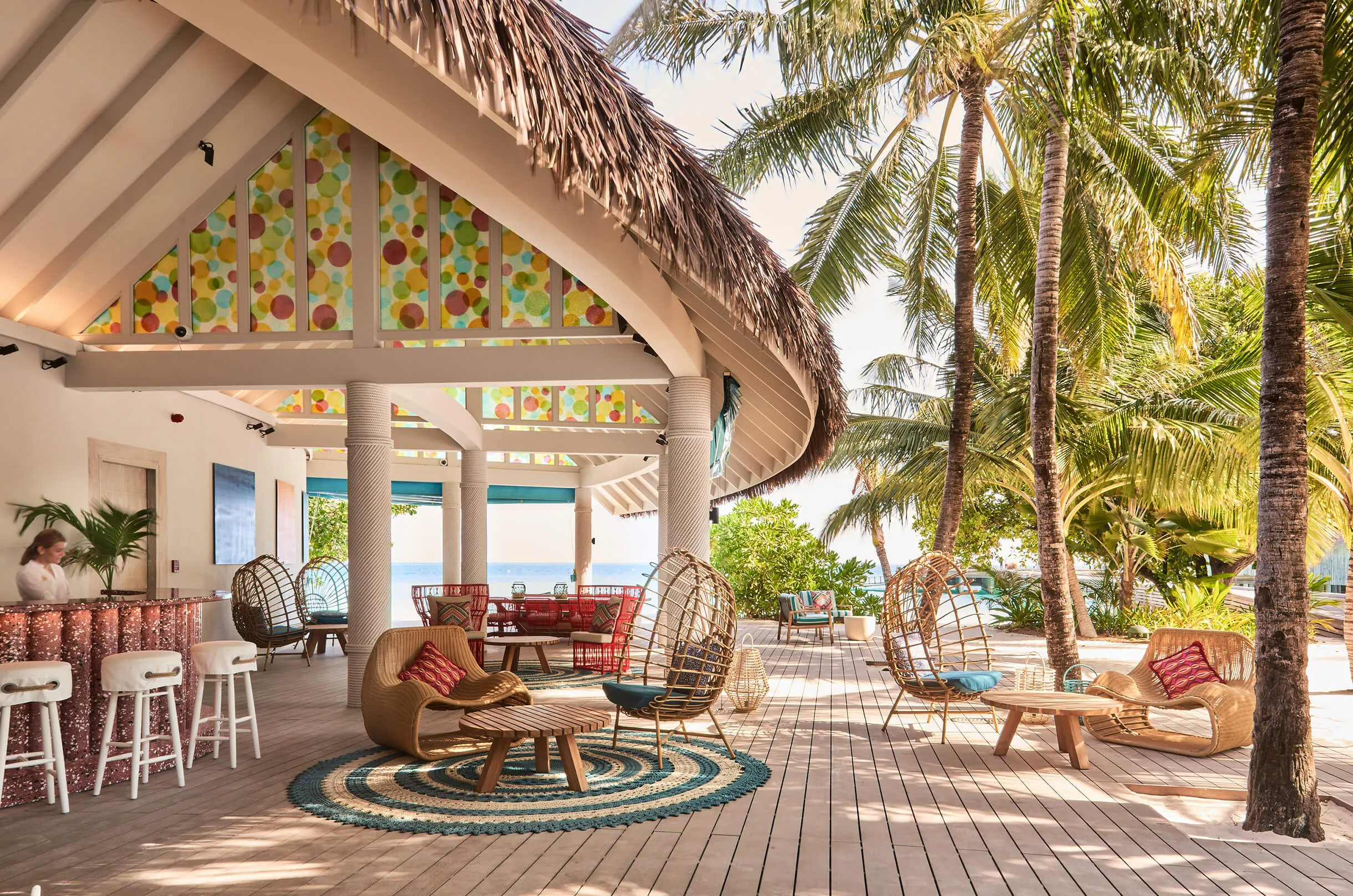 Empfangsbereich auf Finolhu Maldives
