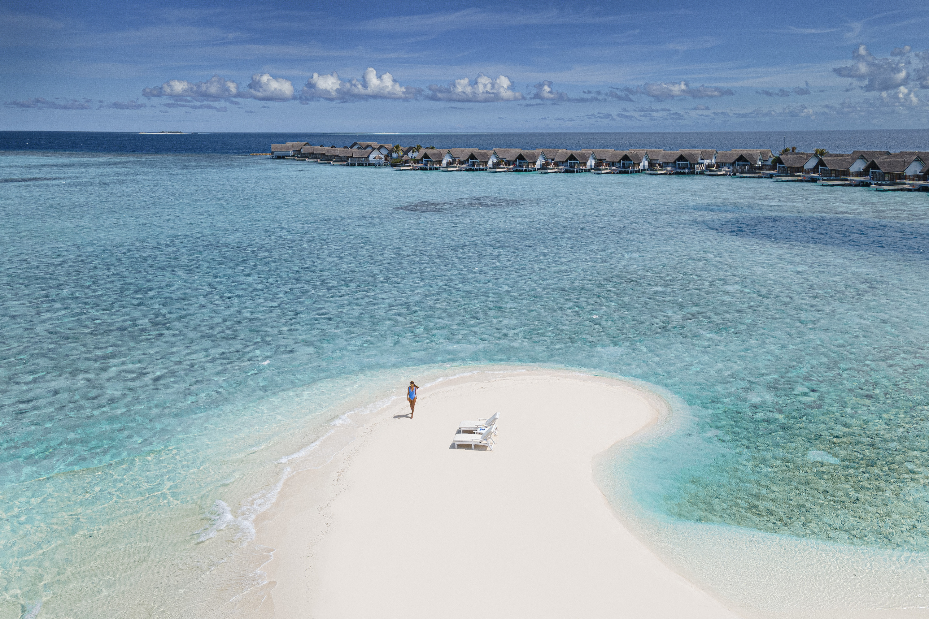 Sandbank und türkisfarbene Lagune